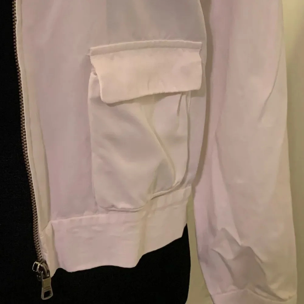A/X ARMANI EXCHANGE Zip Up Logo Jacket‎ in White - Picture 8 of 11